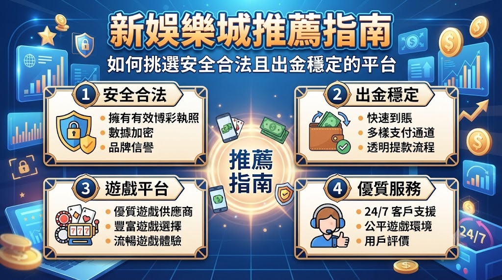 新娛樂城推薦指南:如何挑選安全合法且出金穩定的平台